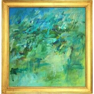 MILFORD APETZ Original ABSTRACT Landscape Painting - "Summer Fields"  25x27" Art